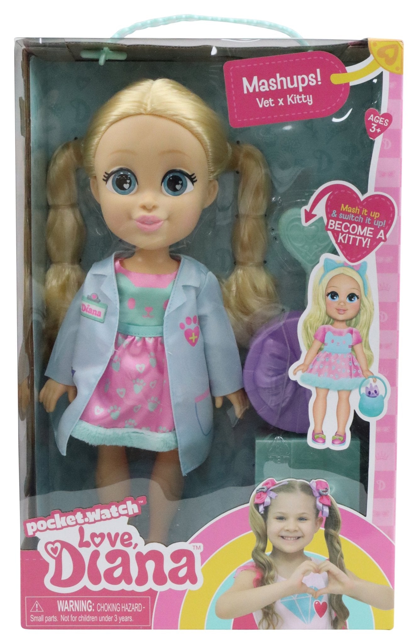 Headstart Love Diana Doll Mashup Vet Kitty S3 13In - Marah Kids