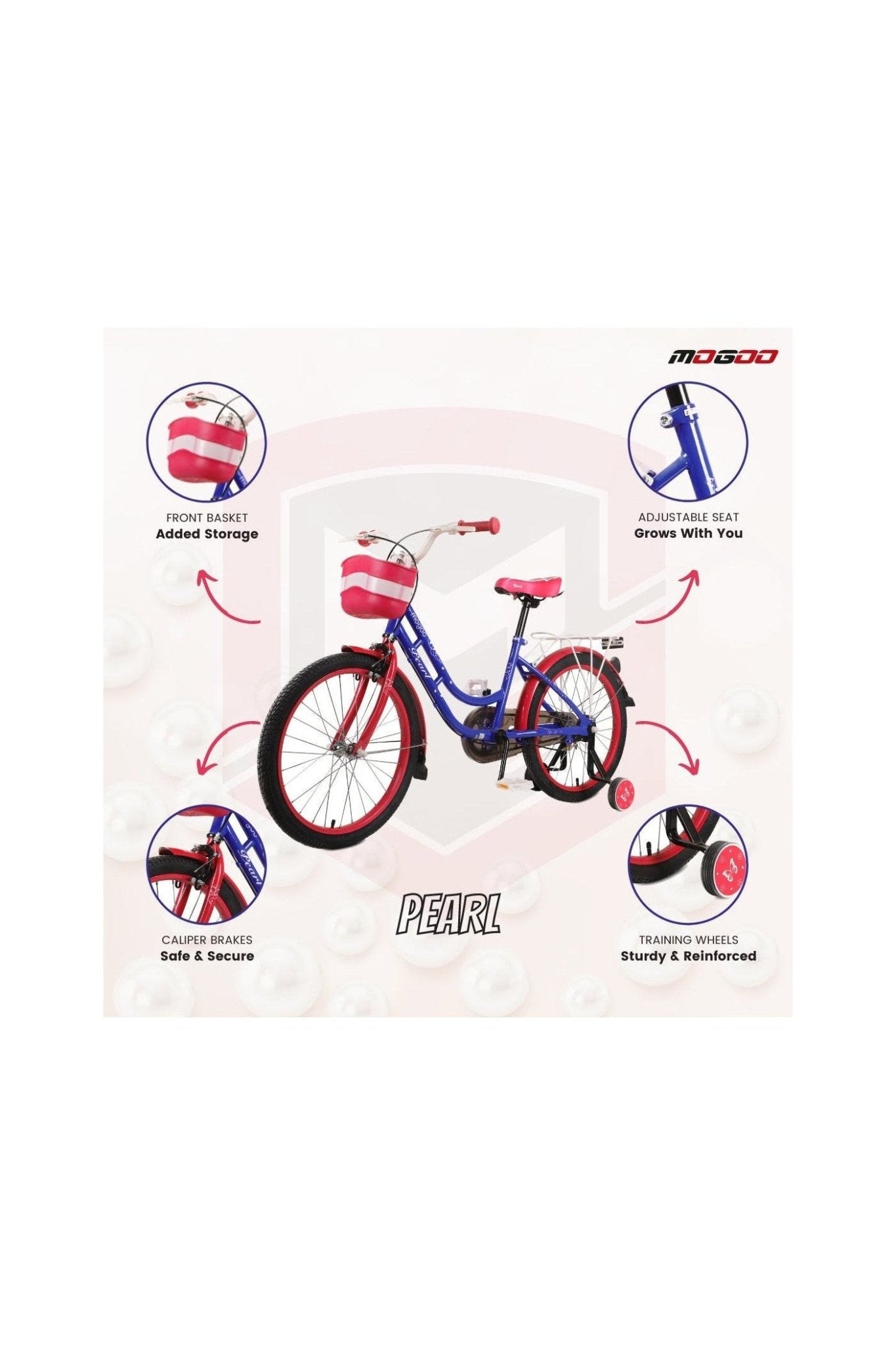 Pearl Girls Bike - 20 Inch - Blue - Marah Kids