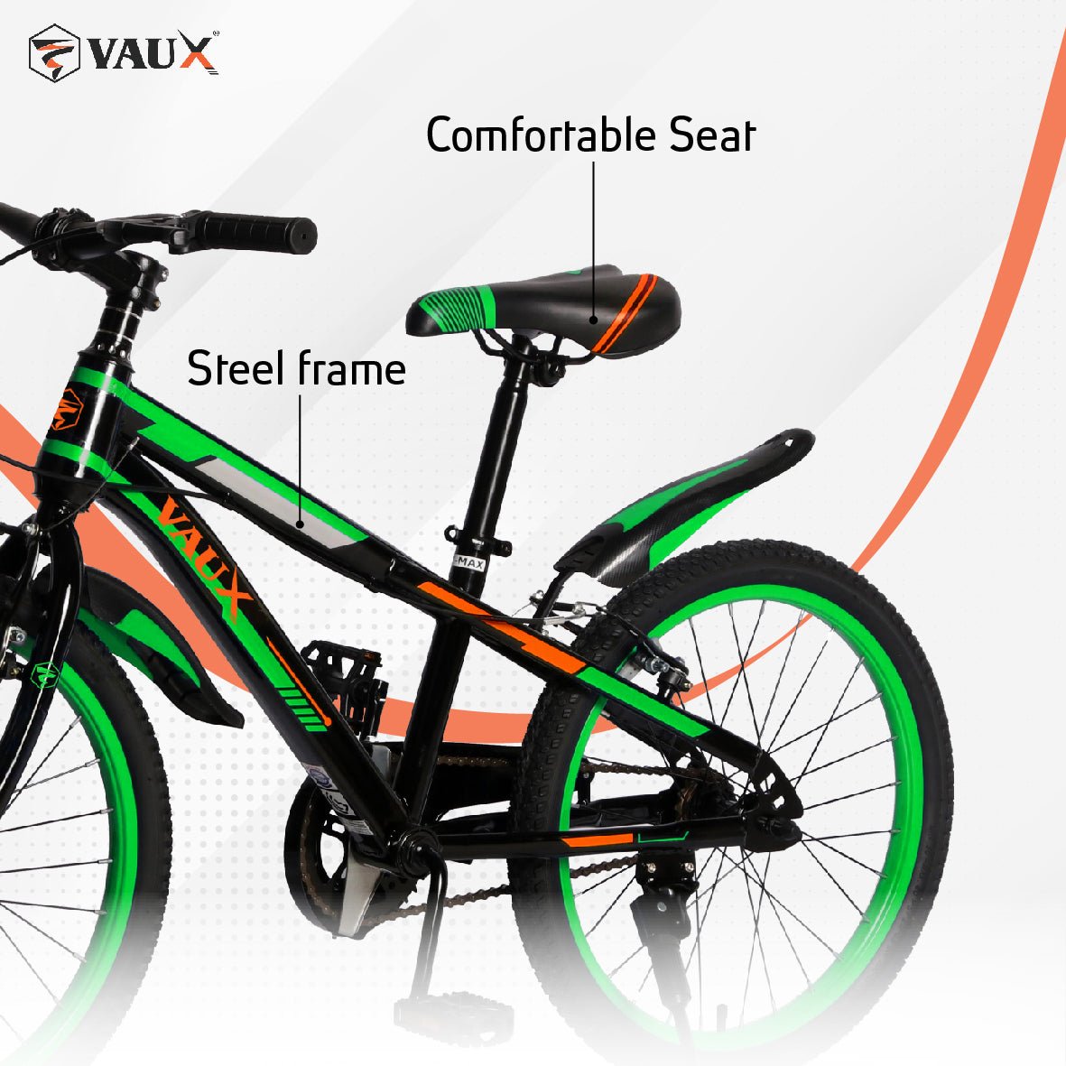 VAUX Max 20" Kids Bicycle - Green - Marah Kids
