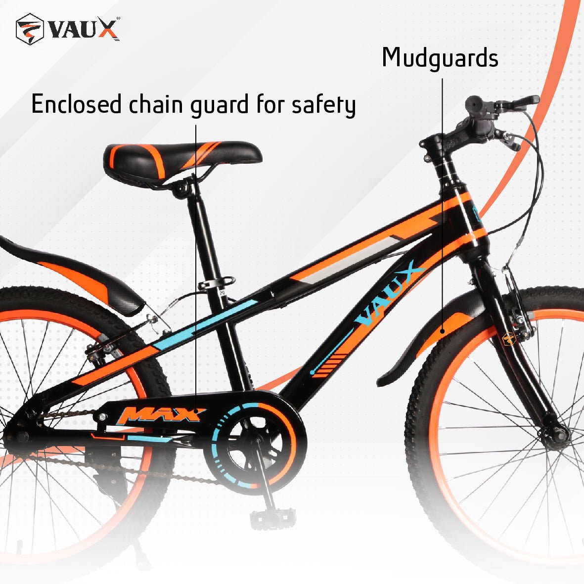 VAUX Max 20" Kids Bicycle - Orange - Marah Kids