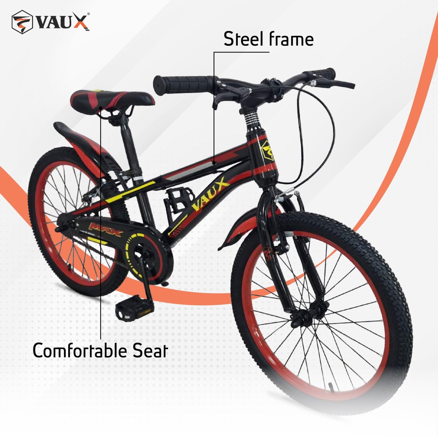 VAUX Max 20" Kids Bicycle - Red - Marah Kids