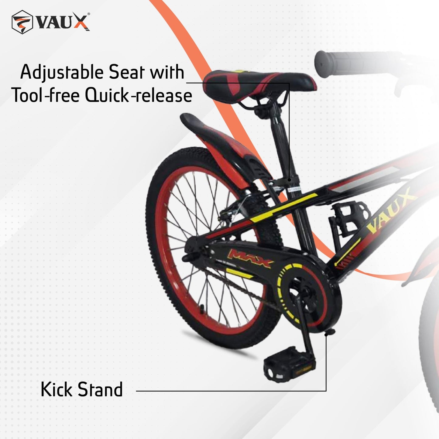 VAUX Max 20" Kids Bicycle - Red - Marah Kids