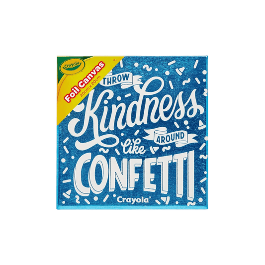 Crayola Foil CYO Canvas Positivity 20x20cm | Coloring Fun, Ages 3+ - Marah Kids