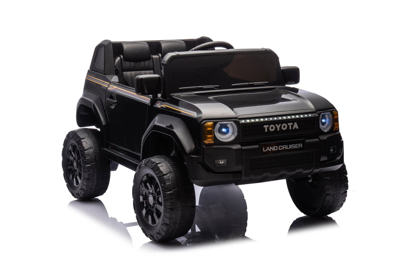 Toyota Prado Children Ride On Car with Remote Control - Black 12V