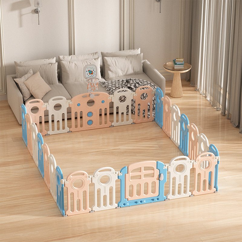 Kids Playpen w/ Basketball Hoop - 24 pcs - Marah Kids