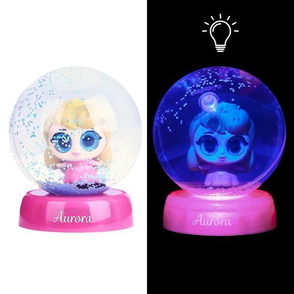 D Princess Snow Light - Up Bouncing Balls With 3D Figurines Inside B/O - Marah Kids