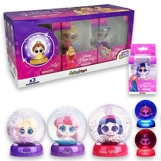 D Princess Snow Light - Up Bouncing Balls With 3D Figurines Inside B/O - Marah Kids