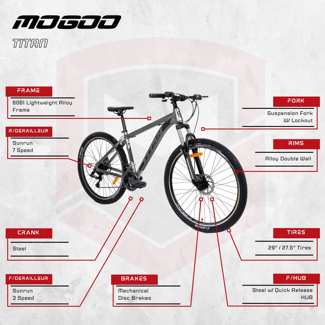 Titan Mountain Bike - 26 Inch - Dark Grey