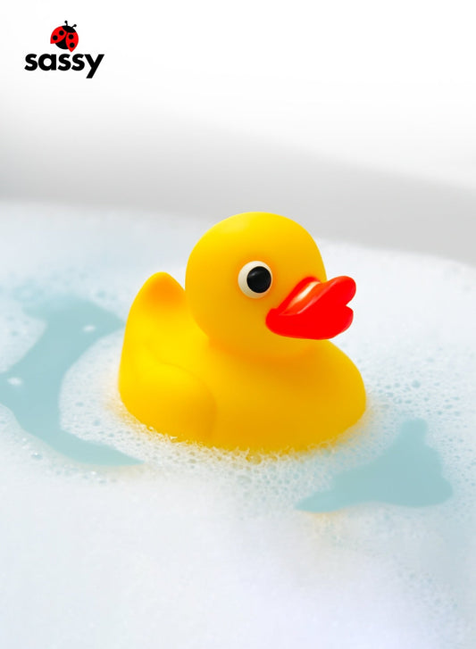Sassy Cool Water Ducky – Floating Rubber Duck for Fun & Safe Bath Time – 0+ Months - Marah Kids