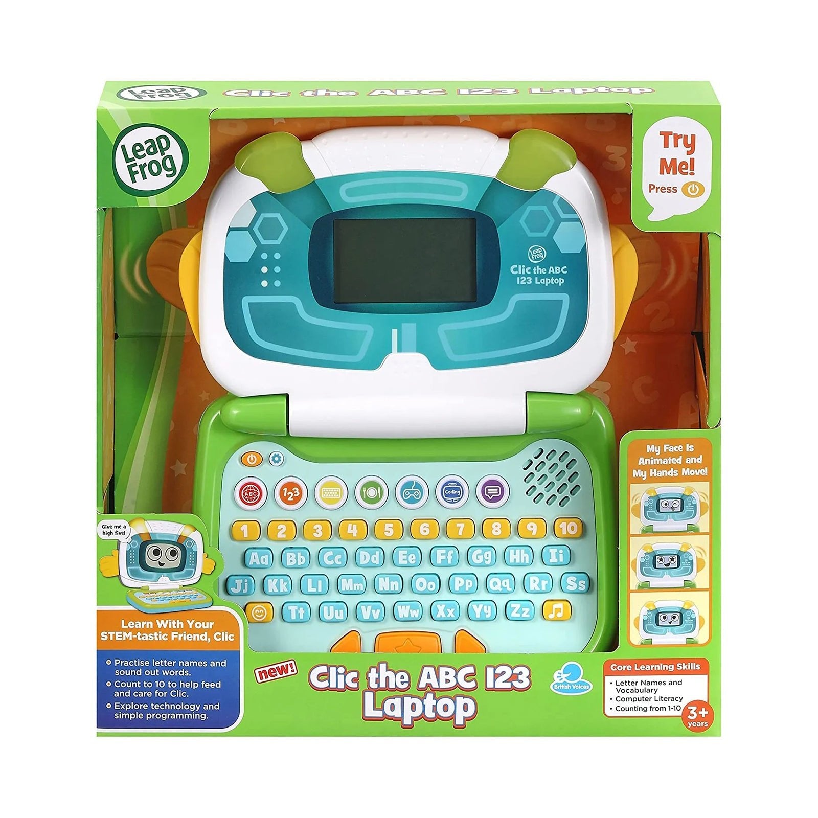Leapfrog Clic The Abc, 123 Laptop - Green - Marah Kids