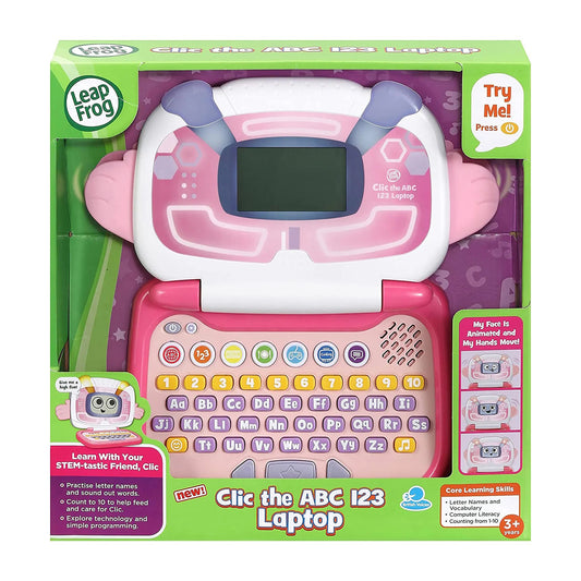 Leapfrog Clic The Abc, 123 Laptop - Pink - Marah Kids