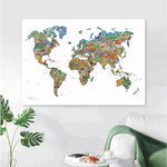 Unik Play - Colouring World Map Geography | Adult Colouring Wall Poster, Party Activity Home, Décor Painting Gifts - Marah Kids