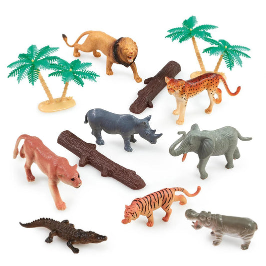 Addo Awesome Animal Disc Jungle Tub: Collectible Animal Figurines for Play - Marah Kids