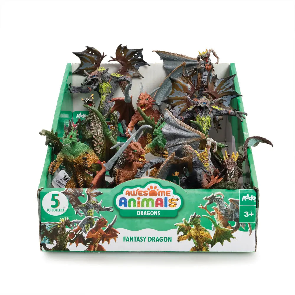 Addo Awesome Animals Fantasy Dragon Figurine, Action Figures, Figurines, Toy, for Kids