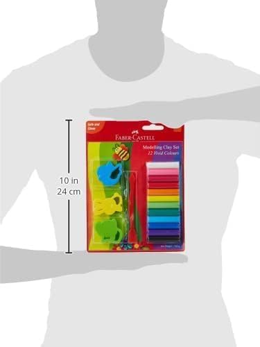 FABER - CASTELL MODELLING CLAY 150GM (12X12.5GM) + ACCESSORIES - Marah Kids