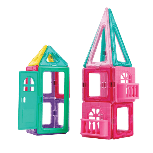 Addo Magnimake Castle Set | 27 Pieces Magnetic Tiles, Educational Toy - Marah Kids