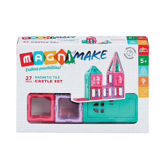 Addo Magnimake Castle Set | 27 Pieces Magnetic Tiles, Educational Toy - Marah Kids