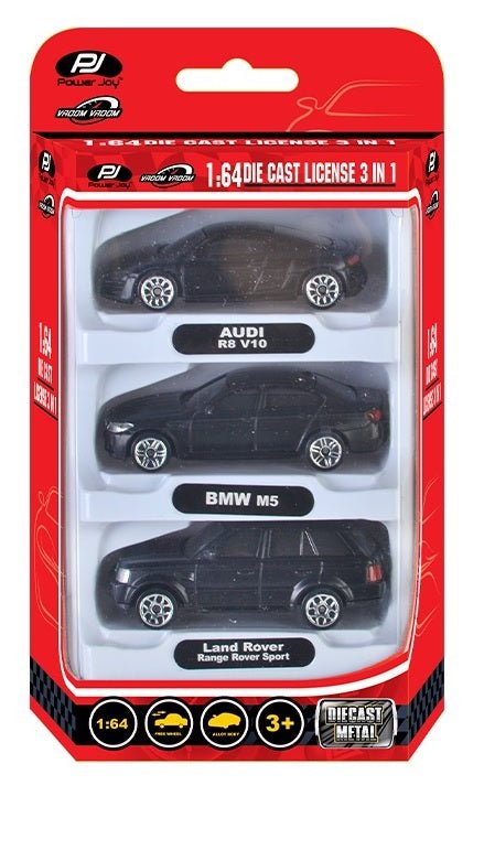 Power Joy - V.Vroom Diecast Unif Lice 3Pc 1 64 - Marah Kids