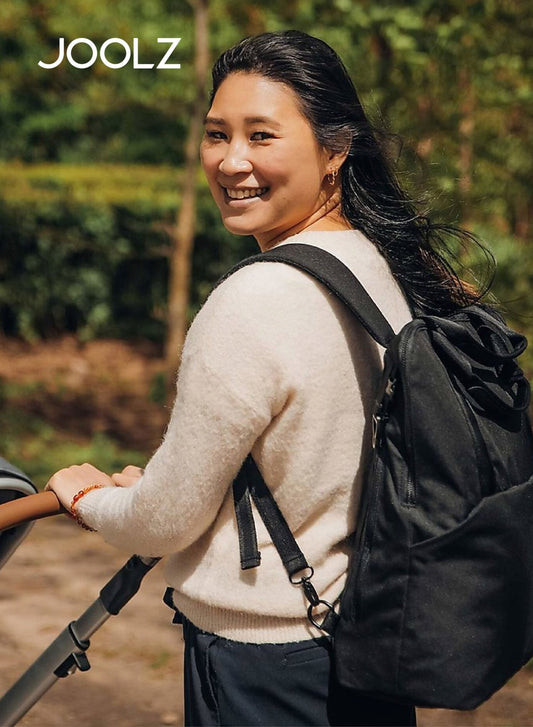 Stylish Diaper Backpack for Hub/Day/Geo – Insulated Bottle & Laptop Pocket – Black - Marah Kids