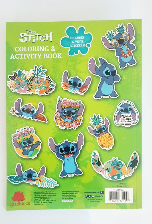 Disney Stitch Coloring & Activity Book With Vinyl Stickers - Marah Kids