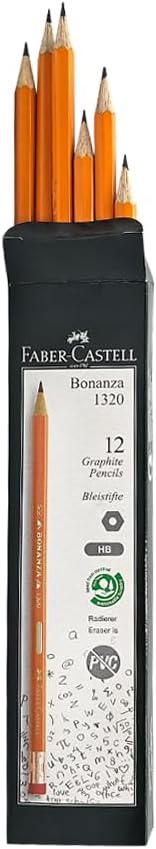 FABER - CASTELL BONANZA GRAPHITE PENCIL HB WITH RT 12PC - Marah Kids