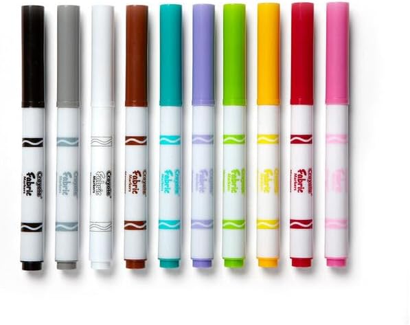 Crayola - 10 ct. Fine Line Fabric Markers - Marah Kids