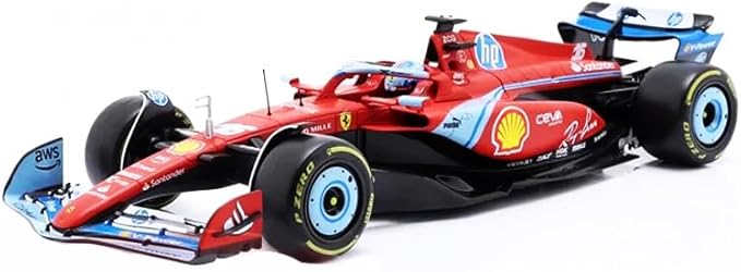 Bburago 1:18 Ferrari Formula (with helmet & plastic stand) - SF24 (MIAMI GP)