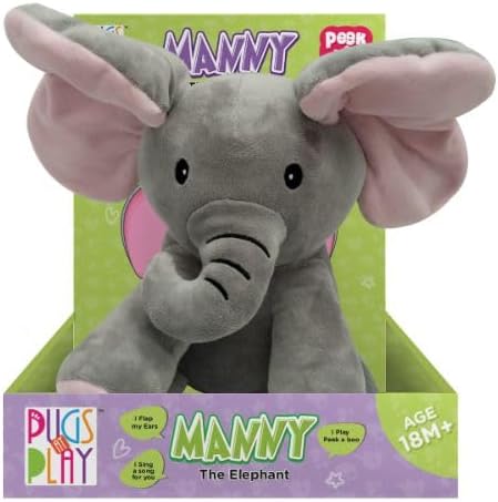 PUGS AT PLAY PEEK A BOO MANNY 10IN BO - Marah Kids