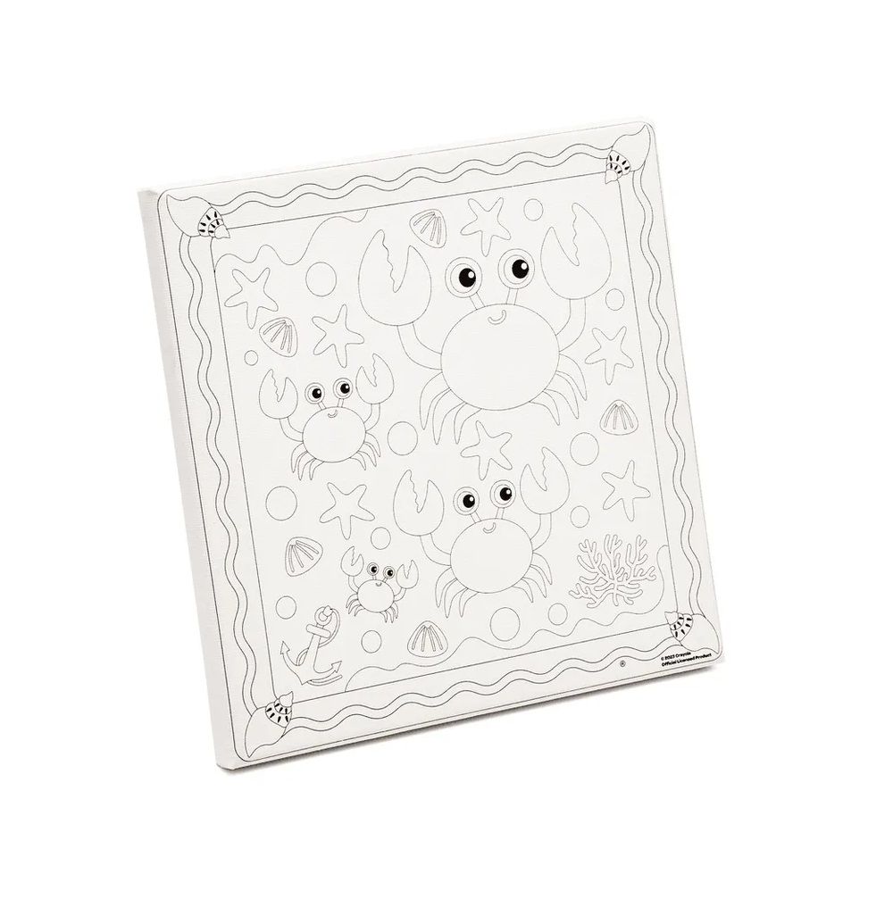 Crayola Canvas 20x20cm – Underwater |The canvas features underwater - themed designs that can spark creativity and serve as a source of inspiration for young artists | Ages 3+ - Marah Kids