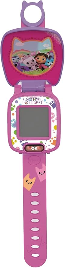"Vtech - Gabby’s Dollhouse Time to Get Tiny Watch - Multicolour | includes 10 digital clock faces featuring Gabby and her kitty friends, a stopwatch| Suitable ages 3 + up " - Marah Kids