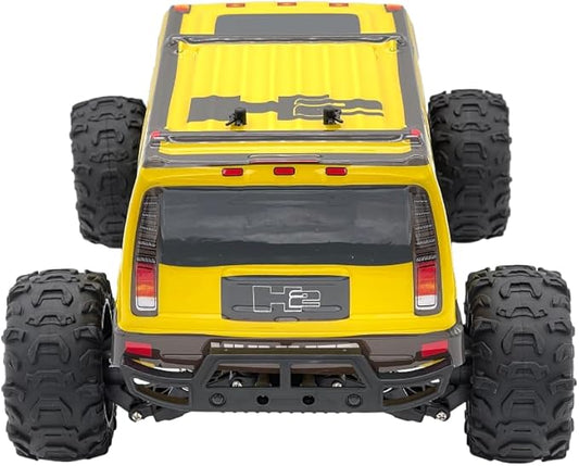 D - power - 1:10 Yellow HUMMER H2 RC Car – 2.4GHz Remote Control Truck, 7.4V USB Rechargeable Battery, Off - Road SUV for Kids Ages 6+ - Marah Kids