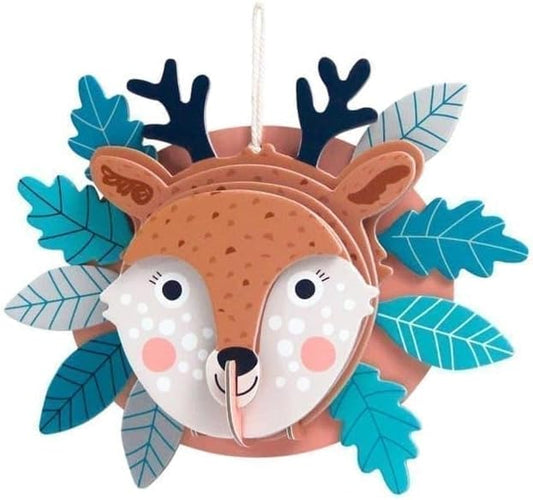 Avenir 3D Decoration - Deer Kit | Turn Your Wall into a Zoo! Create 3D Decorations with Pre - Cut Cardboard Puzzle Pieces | Thoughtful and Creative Gift Option for Kids 3+ - Marah Kids