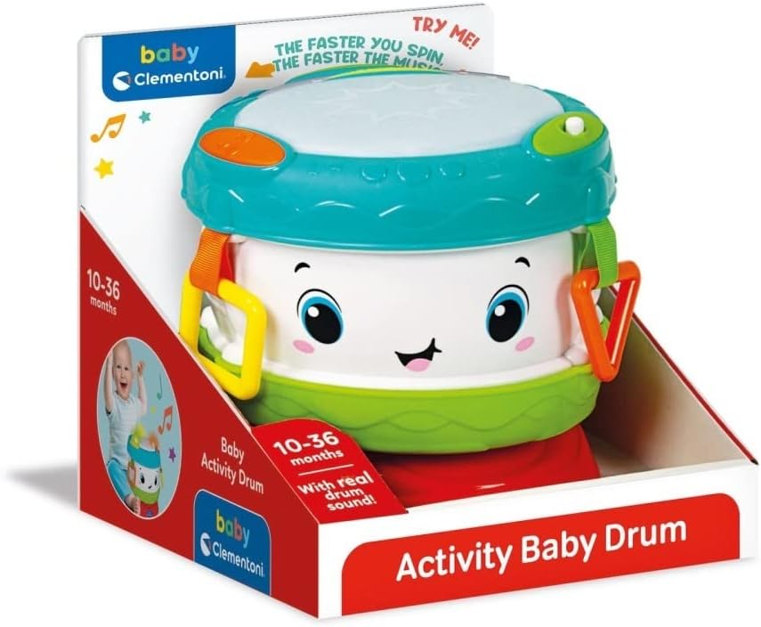 CLEMENTONI Baby Activity Drum, Battery Operated - Marah Kids