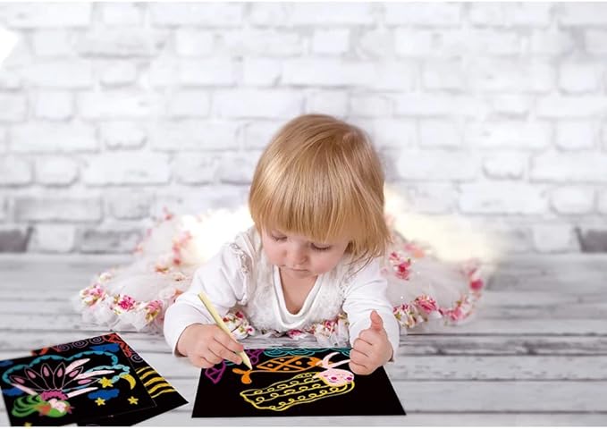 Avenir - Scratch - Little Mermaid Multicolour | Scratch the paper sheets to create colorful designs | Ages 3+ - Marah Kids