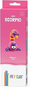HEY CLAY – DIY Scorpio Plastic Creative Modelling Air - Dry Clay For Kids 3 Cans - Marah Kids