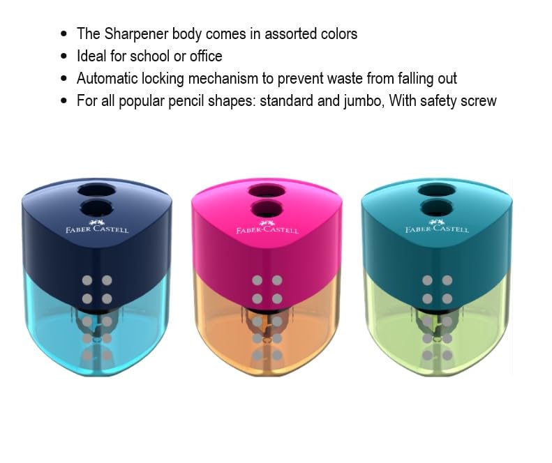 FABER - CASTELL GRIP SHARPENER TREND DBL HOLE - Marah Kids