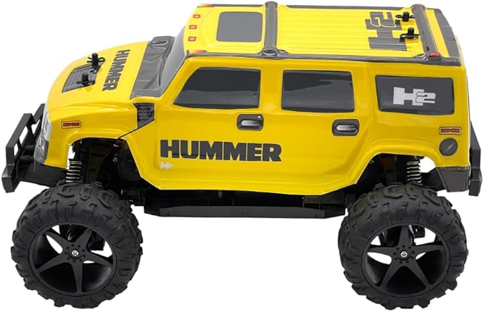 D - power - 1:10 Yellow HUMMER H2 RC Car – 2.4GHz Remote Control Truck, 7.4V USB Rechargeable Battery, Off - Road SUV for Kids Ages 6+ - Marah Kids