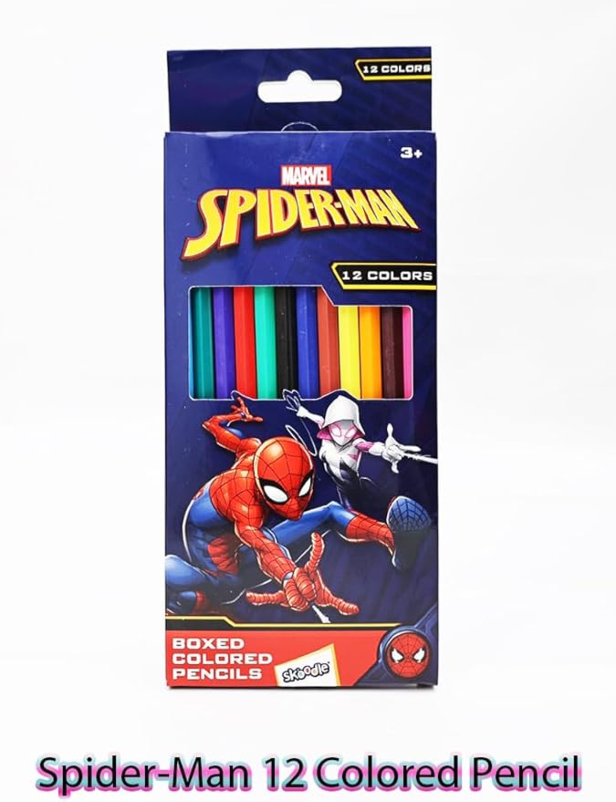 DISNEY SPIDER-MAN 12 COLORED PENCIL