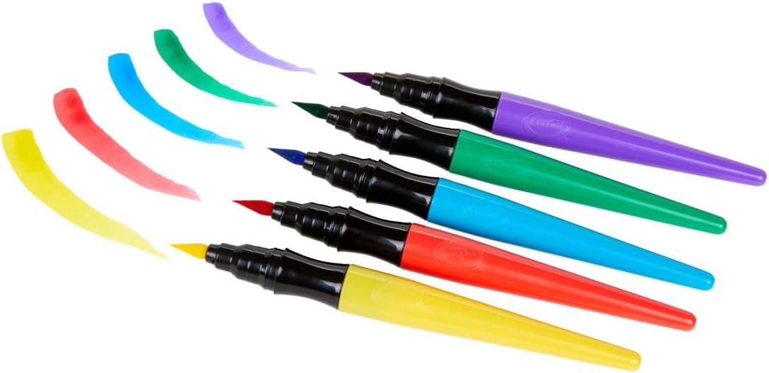 Crayola – Washable Paint Brush Pens | Easy to Remove Paints, 8 Colors, Pack of 40 | 5+ Yrs - Marah Kids