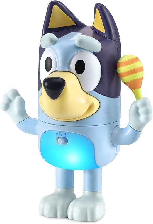 Vtech Bluey Shake It Bluey (Blue) | Interactive Toddler Toy with Music, Sounds and Phrases from the TV show, Educational Learning | Ideal Gift for Kids 3, 4, 5 + Years - Marah Kids