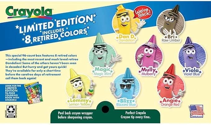 Crayola Classic & Limited Edition Crayons, 96 Crayons