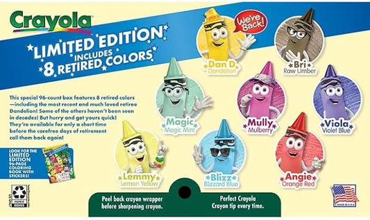 Crayola Classic & Limited Edition Crayons, 96 Crayons - Marah Kids
