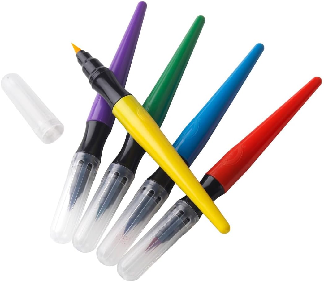 Crayola – Washable Paint Brush Pens | Easy to Remove Paints, 8 Colors, Pack of 40 | 5+ Yrs - Marah Kids