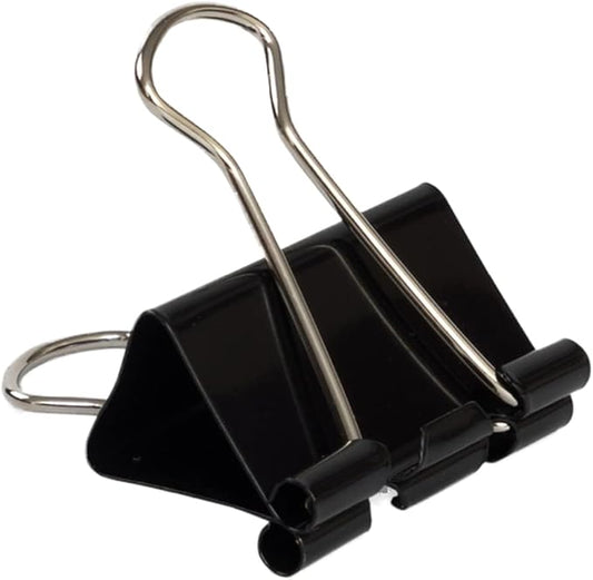 MAXI BINDER CLIP 32MM BOX OF 12PC BLACK - Marah Kids