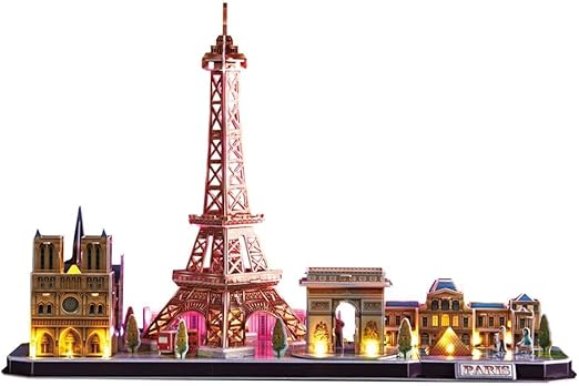 CUBIC FUN 3D PUZZLE LED CITYLINE PARIS 115PCS B/O - Marah Kids