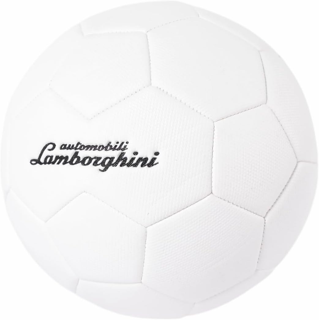Lamborghini 3 Machine Sewing Pvc Soccer Ball - White (Size 3) - Marah Kids