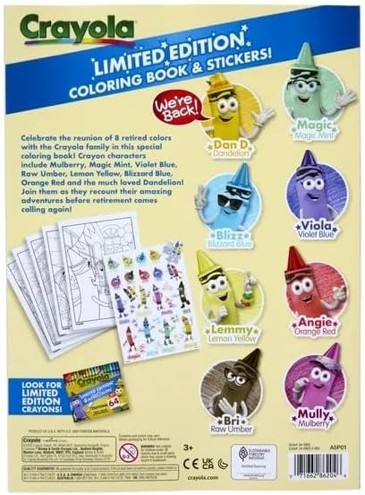 Crayola 96 Pages Coloring Book Limited Edition With Sticker Sheets - Marah Kids