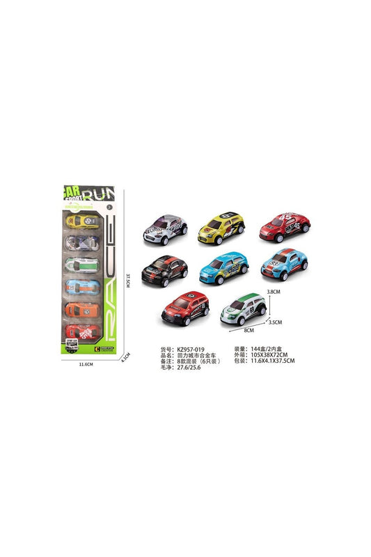 Sam Toys - 6 Pcscity Pull Back Alloy Car - Marah Kids