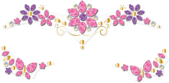Avenir Face Gems - Flowers |Products designed for application on the face are made from skin - friendly materials to avoid | designed for children aged 3+ - Marah Kids