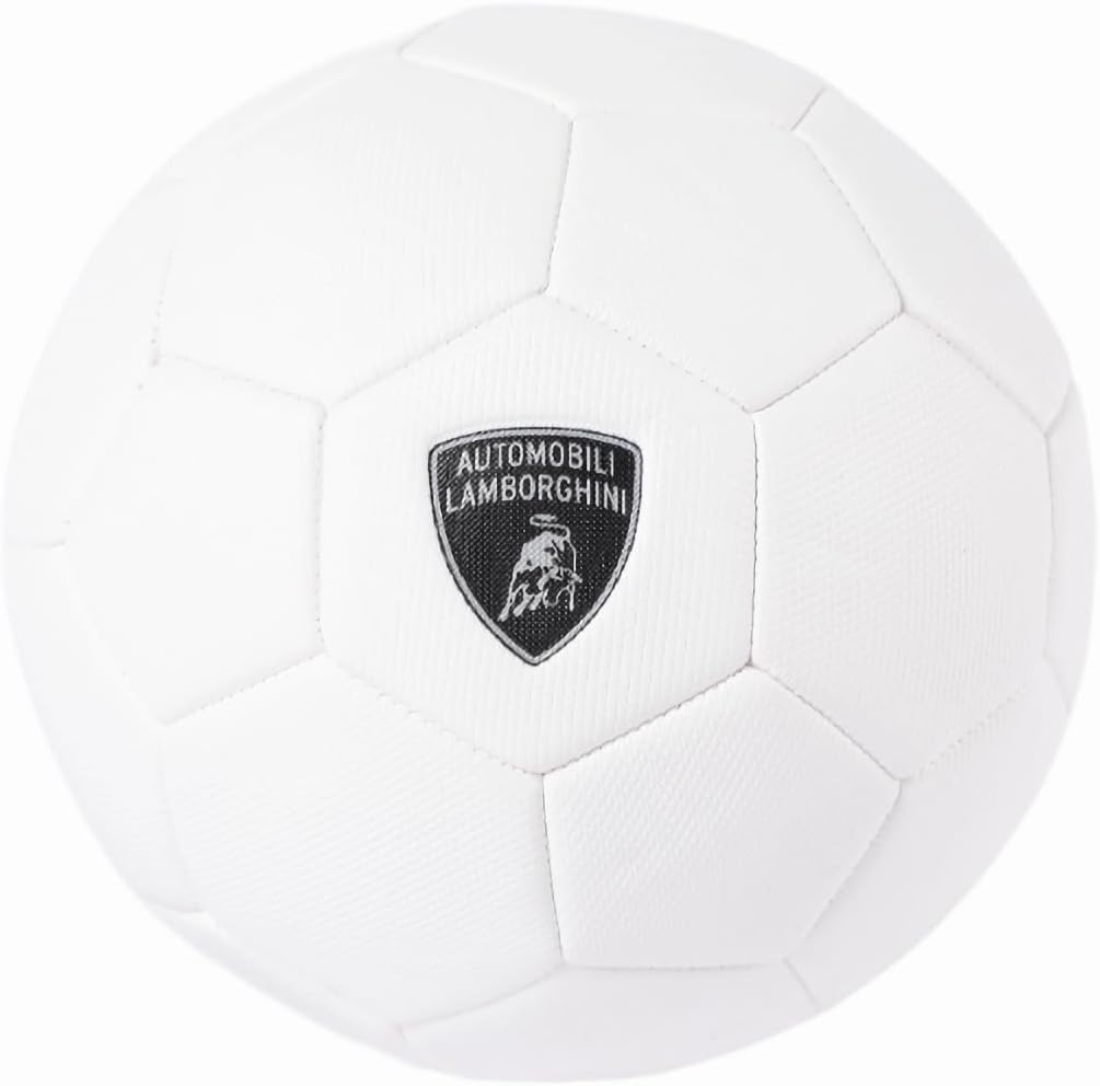 Lamborghini 3 Machine Sewing Pvc Soccer Ball - White (Size 3) - Marah Kids